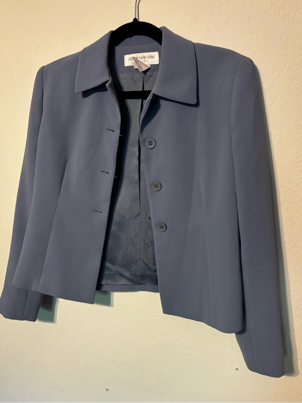 Jones New York Petite Blazer Size 2P Periwinkle Blue Lined Career Jacket